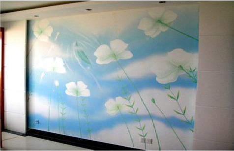  东兴画墙绘怎么画好白云的蓬松感？