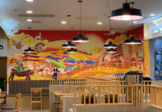 东兴商业空间彩绘介绍。