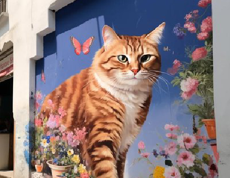  东兴自己绘制有个性的手绘墙