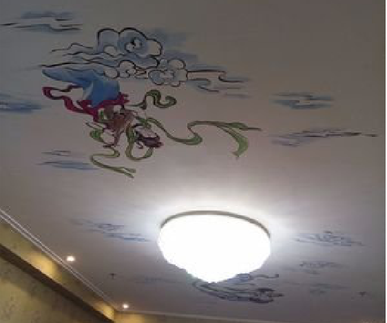  东兴如何快速绘制天花板上的手绘墙？