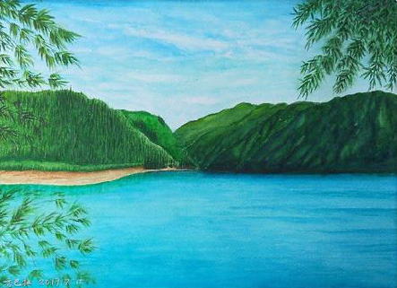  东兴在墙绘中，如何绘画绿水青山？