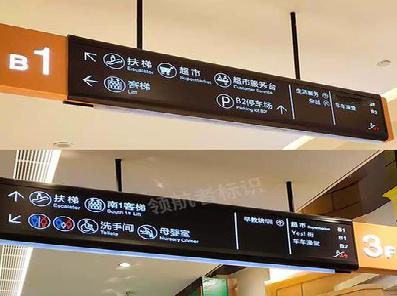  东兴如何通过商场标识牌引导客流分布？